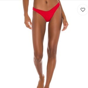 NWT L*SPACE Cabana Bikini Bottom in Lipstick Red